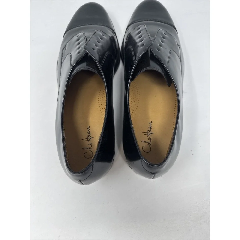 Cole Haan Lexington II Black Cap Toe C02701 Lace-Up Oxford shoes Men's 14 D New‎